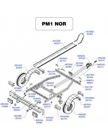 Traverse avant pour remorque moto PM 1 NOR