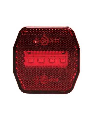 Feu de position Rouge LED octogonal 10 à 30 V